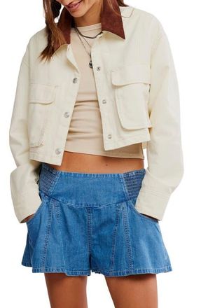 Free People We the Free Martha Workwear Jacket in Tofu at Nordstrom, Size X-Small