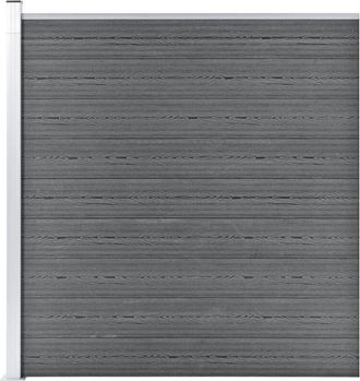 vidaXL Vidaxl - Pannello di Recinzione in wpc 175x186 cm Grigio