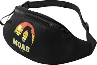 Generic Utah Vintage Sunset Belt Bag Bum Bag With Headphone Jack Bumbags For Sport Cycling Shopping 14X35Cm