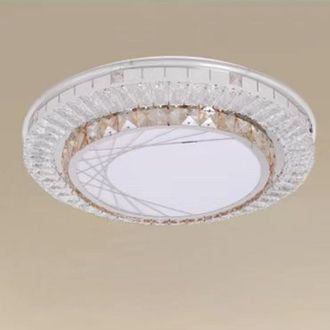 Trade Shop Trade Shop - Copy Of Plafoniera Da Soffitto 65w &Oslash;50cm Led Design A Strati Cristalli Fiori Luce Fredda 08220