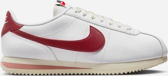 Nike Cortez DN1791-103 Sneaker Womens White Red Leather Lace Up Lifestyle Shoes
