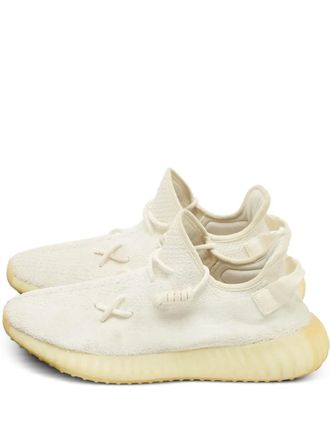 Yeezy by Kanye West Boost 350 V2 knitted ribbed-sole sneaker - men - Fabric/Fabric/Rubber - 44 - Neutrals