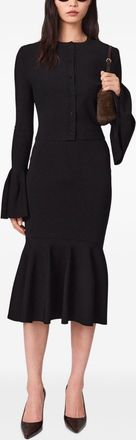 Stella McCartney Viscose Knit Flared Skirt - Black