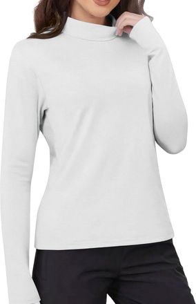 Generic Womens Classic Turtleneck Long Sleeve Top Slim Fit Soft Knit Pullover Basic Layering Blouse for Women Autumn Winter Fashion Shirt or Cool Weather Tee 