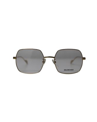 Balenciaga Balenciaga BB0090O 003 Vierkante Zonnebril in Goudmetaal