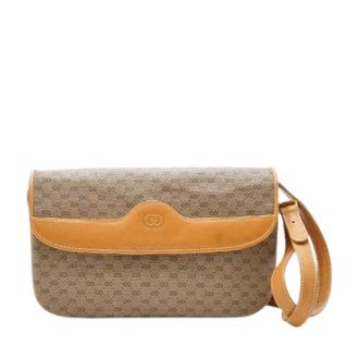 Gucci Pre-owned Cross Body Bags, female, Brown, Size: ONE SIZE Pre-owned Vintage GG Microguccissima Tri-Pocket Crossbody Bag