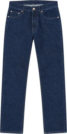 Aspesi Katoenen Denim Broek met Hoge Taille - Heren - Regular Fit Jeans - Blauw - W31 - Katoen - Jeans