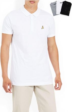 Brave Soul 3-Pack Short Sleeved Polo Shirt in Optic Wht/jet Blk/lt Grey Marl at Nordstrom, Size X-Large