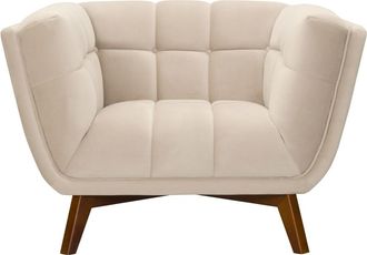 Rendez-Vous D&eacute;co Sill&oacute;n de terciopelo beige