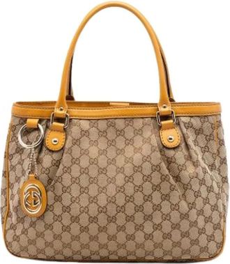 Gucci Pre-owned Handbags, female, Beige, Size: ONE SIZE Pre-owned Sukey Tote Bag
