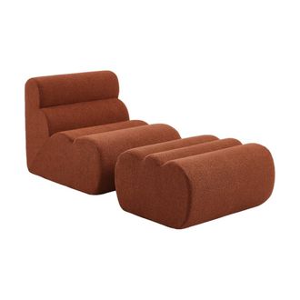 Sweeek Sill&oacute;n envasado al vac&iacute;o de borreguito texturizado con reposapi&eacute;s
