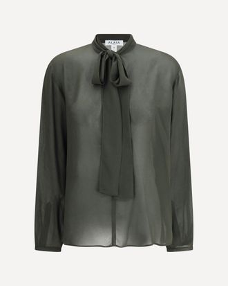 Alaia Lavalli&egrave;re Neckline Blouse Female 40