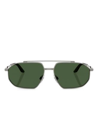 Dolce & Gabbana Eyewear double-bridge sunglasses - men - Metal - One Size - Silver