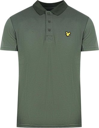 Lyle & Scott Deep Spruce Golf Microstripe Polo Shirt