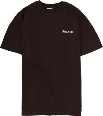 Rotate Brown Logo Crew Neck T-Shirt