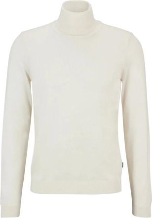 HUGO BOSS Turtleneck trui - Heren - Coltruien - Wit - XL - Wol - Truien & Vesten