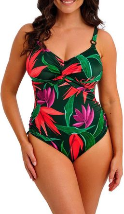 Fantasie Pichola Underwire One-Piece Swimsuit in Mangrove at Nordstrom, Size 38Gg