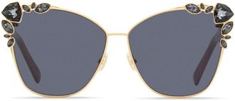 Jimmy Choo Eyewear Kyla 25th Anniversary sunglasses - women - stainless steel/Acetate - One Size - Gold