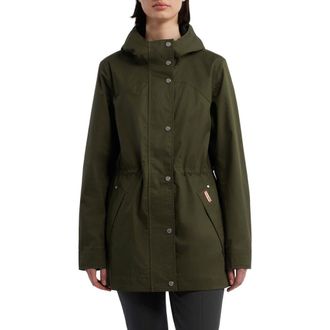 Hunter Adela Hooded Waterproof Jacket in Hunter Green at Nordstrom, Size X-Small