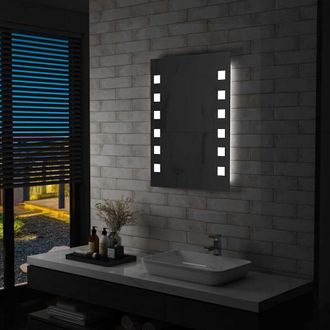 vidaXL Espejo De Pared De Ba&ntilde;o Con Led 60x80 Cm Vidaxl