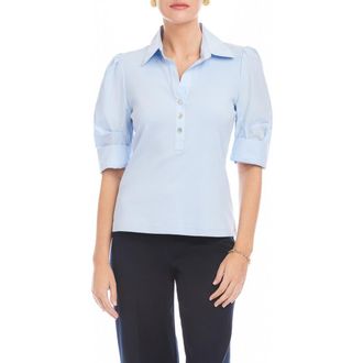 Fifteen Twenty Camden Rib Henley Shirt in Light Blue at Nordstrom, Size Medium