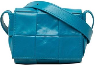 Bottega Veneta Pre-owned Candy Cassette Shoulder Bag - Dames - Vintage Schoudertas - Blauw - ONE Size - Leer - Vintage