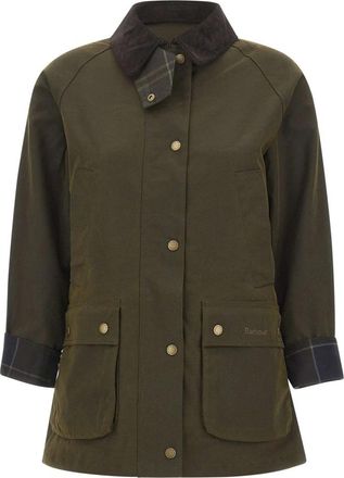 Barbour Acorn Wax Jacket - Dames - Zomerjassen - Groen - S - Katoen - Jassen
