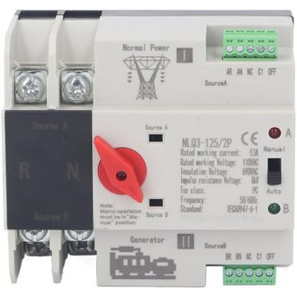 OEM Interruptor De Transferencia Autom&aacute;tica De Doble Alimentaci&oacute;n 2p Para Generador, Ac110v 50hz 60hz 63a-crezuo