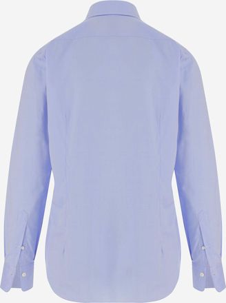 Alessandro Gherardi Mens Cotton Shirt Light Blue