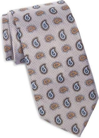 Nordstrom Paisley Silk Tie in Silver at Nordstrom Rack