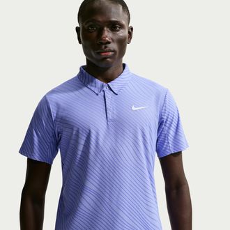 Nike Mens Court Slam Dri-FIT ADV Polo in Purple | IB1020-569