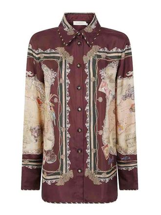 Zimmermann Valiant Printed Silk Shirt
