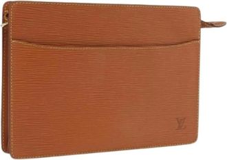 Louis Vuitton Pre-owned Vintage Clutch - Dames - Vintage Clutch - Bruin - ONE Size - Leer - Vintage