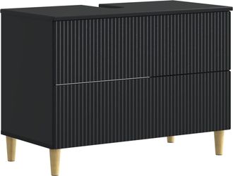vidaXL Mueble De Lavabo Para Ba&ntilde;o Arnhem Negro 82 X 41 X 59 Cm Vidaxl