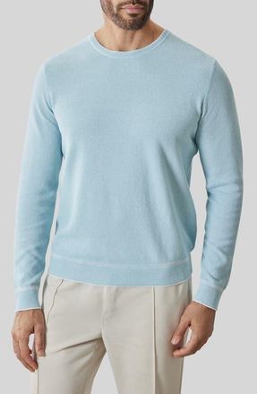 Robert Barakett Kaede Cotton Crewneck Sweater in Dusty Teal at Nordstrom, Size Xx-Large