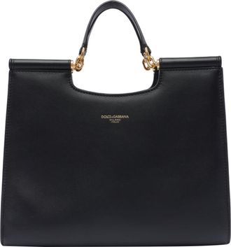 Dolce & Gabbana Dolce & Gabbana Black Calfskin Tote Bag