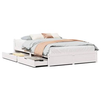 Berkfield Home Bed Frame without Mattress White 140x190 cm Solid Wood Pine