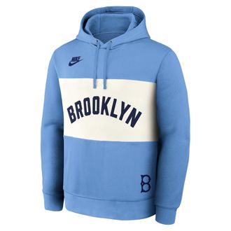 Nike Brooklyn Dodgers Cooperstown Legacy Nike Mens MLB Pullover Hoodie in Blue | 040E0H6RKB-GWA