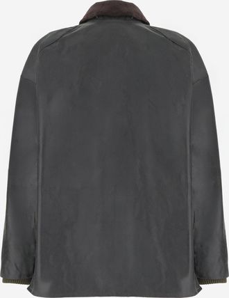 Barbour Mens Waxed Jacket Bedale Grey Cotton
