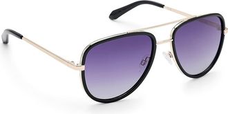 Quay All in Mini Fashion Sunglasses Black/Black, Metal Frames/Polycarbonate