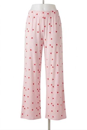 Z Supply Lounge Luxe Heart Pant In Pink Marshmallow