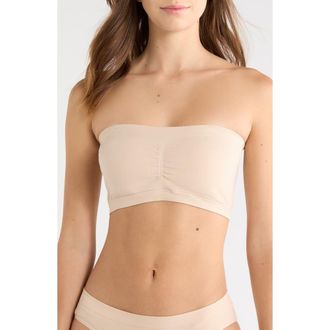 Nordstrom Seamless Bandeau Bra in Beige Smoke at Nordstrom, Size X-Small
