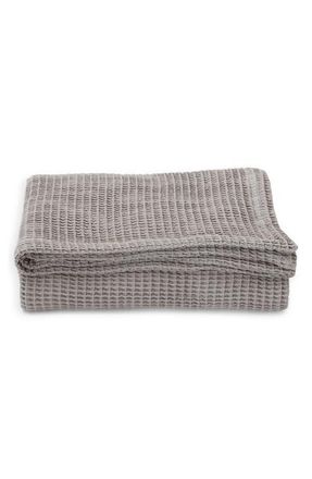 Casper Organic Cotton Waffle Knit Throw Blanket in Rain at Nordstrom, Size One Size Oz