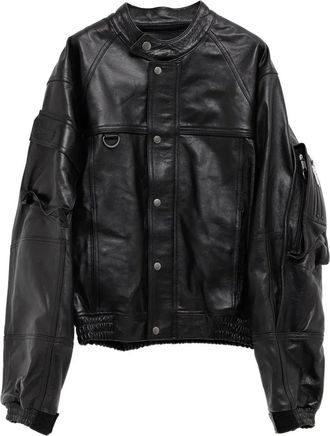 Martine Rose leather jacket - men - CALFSKIN - S - Black