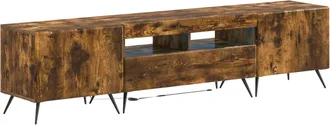 vidaXL Cabinet De Tv Led De 5 Piezas Roble Ahumado Vidaxl