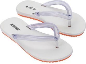 Melissa Airflow Flip Flop in White/orange at Nordstrom, Size 10