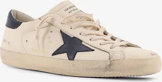 Golden Goose Mens Leather Sneakers Super Star Beige Trainers