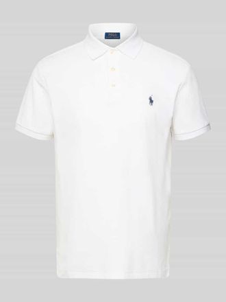 Polo Ralph Lauren Slim Fit Poloshirt aus reiner Baumwolle in Offwhite, Gr&ouml;&szlig;e XXL