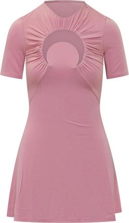 Marine Serre Moon Hole Mini Jurk - Dames - Korte kleedjes - Roze - XS - Kleedjes