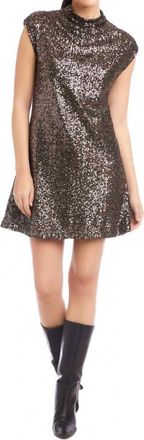 Fifteen Twenty Cayla Sequin Mini Dress In Brown